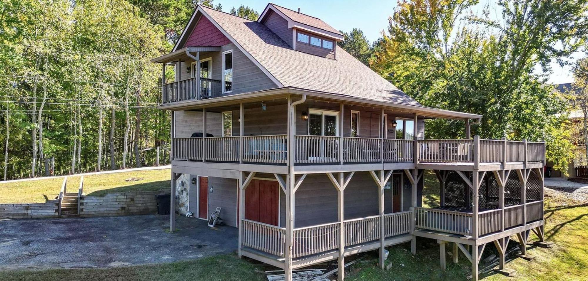 Birds Eye Cabin - Sunset & Starry Retreat Pet Friendly W Private Hottub, Fire Pit And Game Room เอลลิเจย์ ภายนอก รูปภาพ